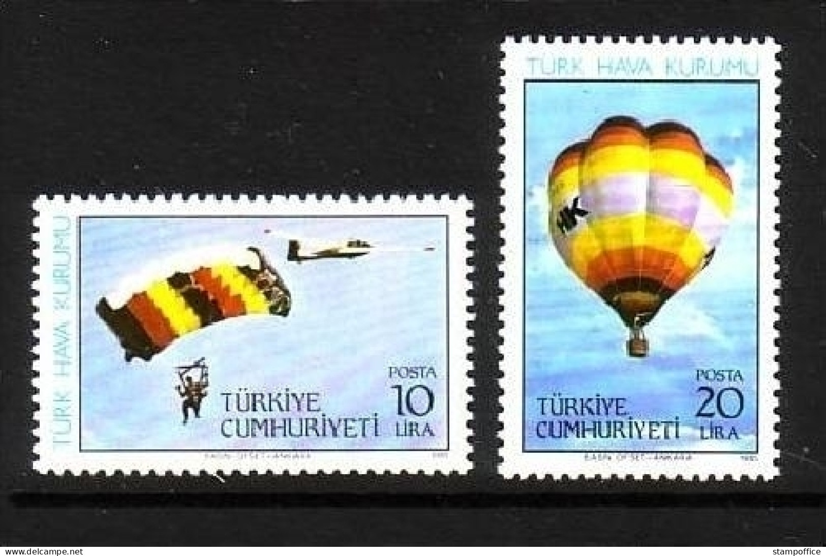 TÜRKEI MI-NR. 2703-2704 POSTFRISCH(MINT) TÜRKISCHER LUFTFAHRTVEREIN SEGELFLUGZEUG HEISSLUFTBALLON - Unused Stamps