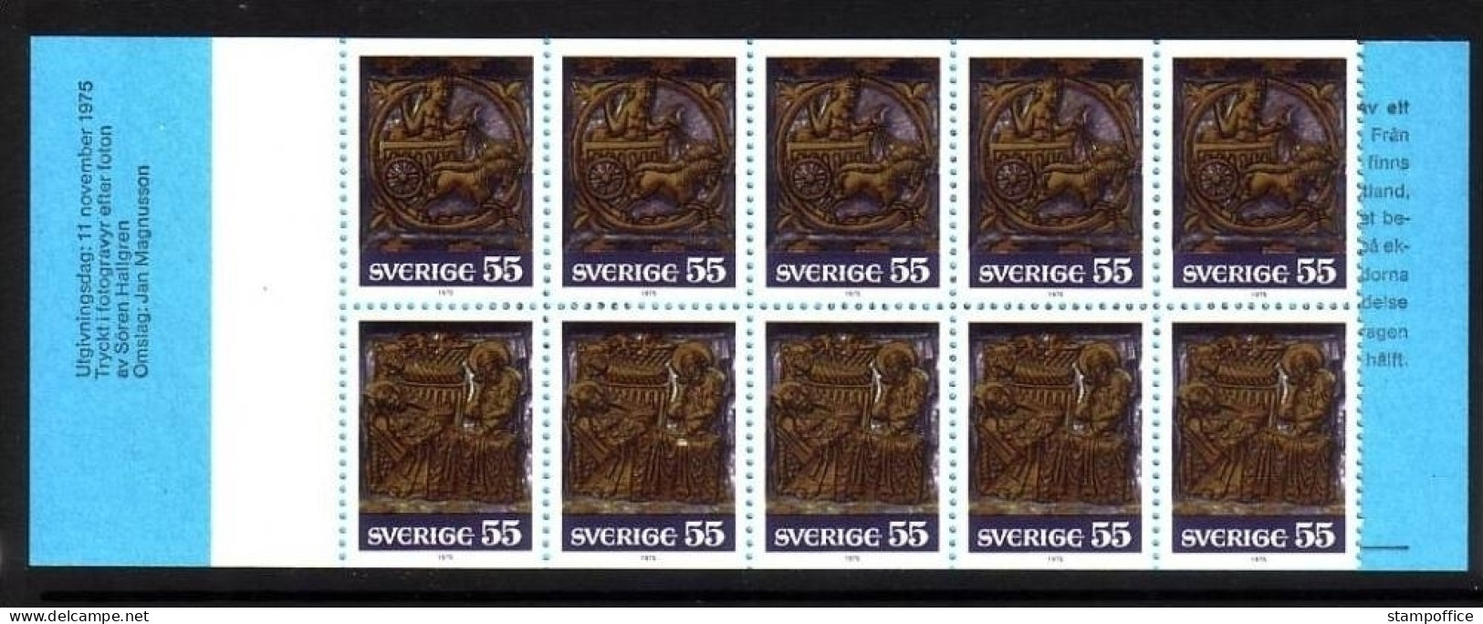 SCHWEDEN MH 54 POSTFRISCH(MINT) WEIHNACHTEN 1975 - 1951-80