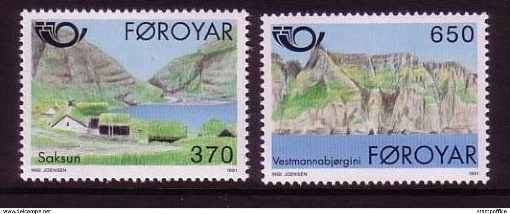 FÄRÖER MI-NR. 219-220 POSTFRISCH(MINT) NORDEN 1991 - TOURISMUS - Färöer Inseln