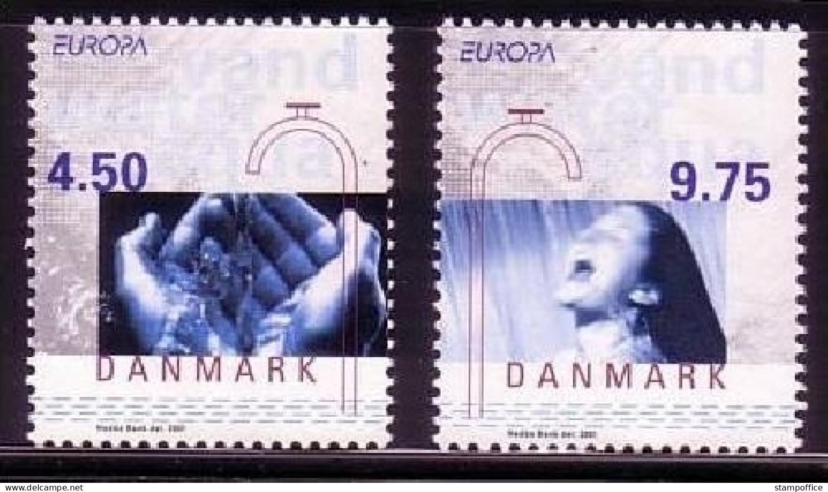 DÄNEMARK MI-NR. 1277-1278 POSTFRISCH(MINT) EUROPA 2001 WASSER - 2001