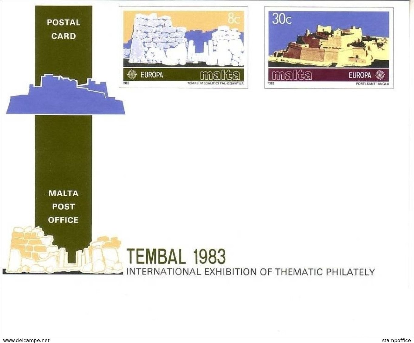 MALTA MI-NR. 680-681 POSTFRISCH(MINT) Sonderpostkarte P 22 TEMBAL 1983 GROSSE WERKE - 1983