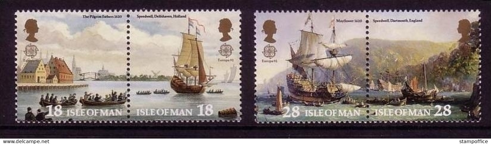 ISLE OF MAN MI-NR. 503-506 POSTFRISCH(MINT) EUROPA 1992 - ENTDECKUNG AMERIKAS - COLUMBUS SCHIFFE - 1992