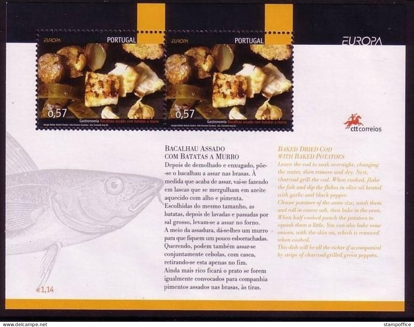 PORTUGAL BLOCK 209 POSTFRISCH(MINT) EUROPA 2005 - GASTRONOMIE - 2005