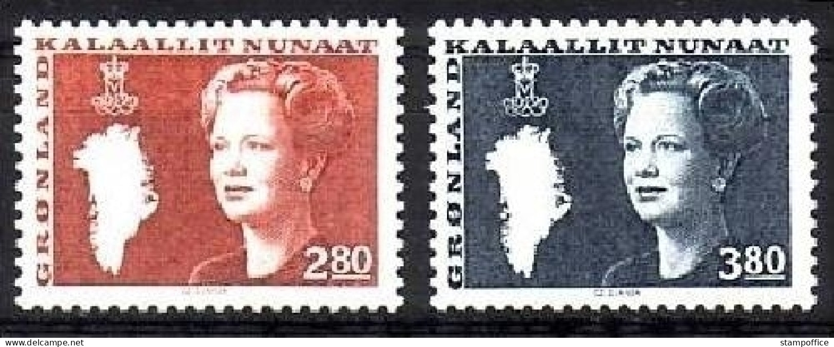 GRÖNLAND MI-NR. 155-156 POSTFRISCH(MINT) KÖNIGIN MARGRETHE II. - Ungebraucht