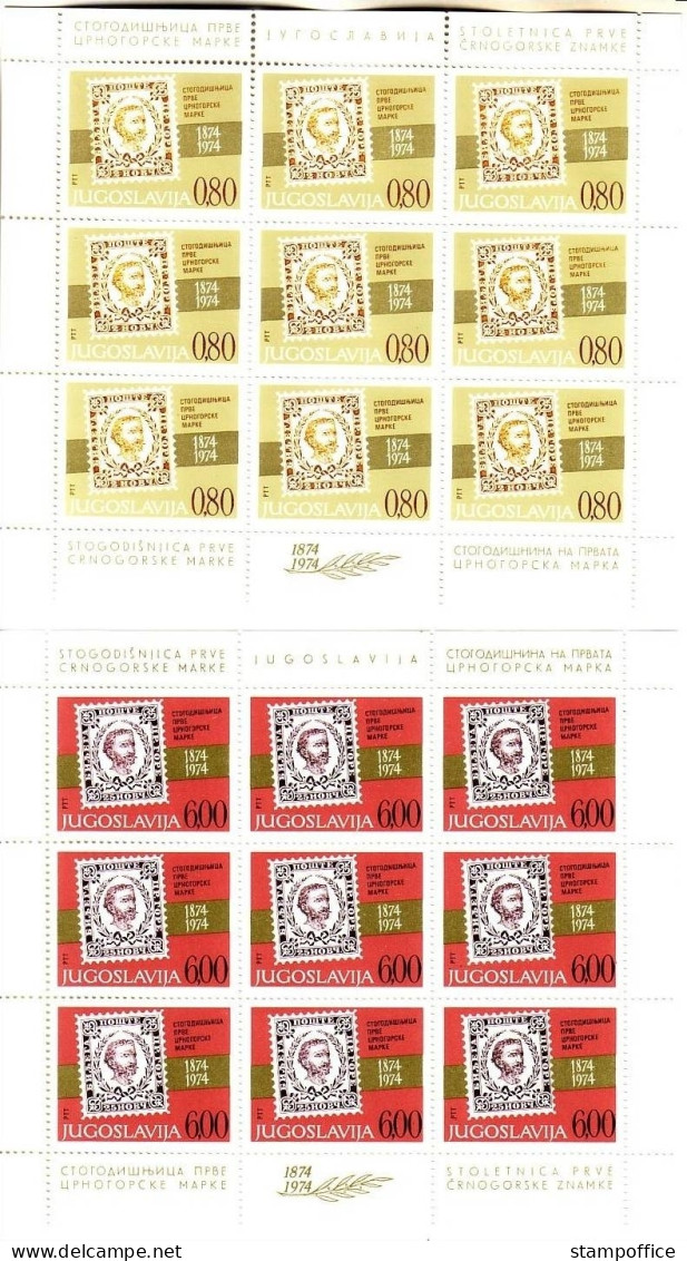 JUGOSLAWIEN MI-NR. 1549-1550 POSTFRISCH(MINT) KLEINBOGENSATZ MONTENEGRISCHE BRIEFMARKEN - Blocks & Sheetlets