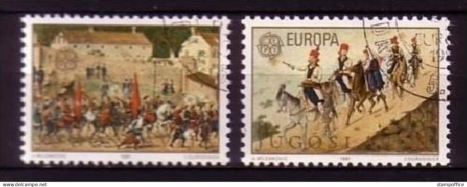 JUGOSLAWIEN MI-NR. 1883-1884 O EUROPA 1981 FOLKLORE GEMÄLDE - 1981