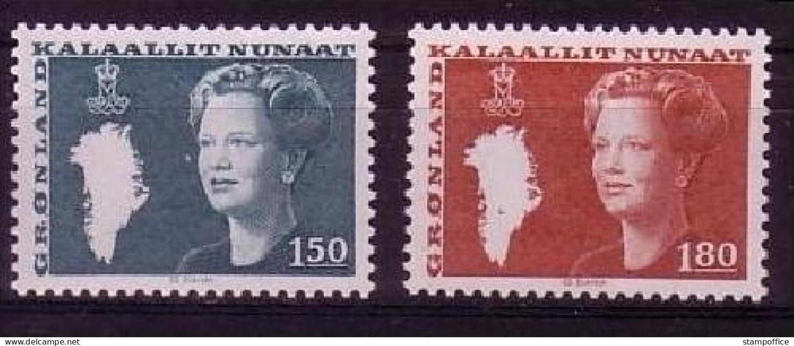 GRÖNLAND MI-NR. 134-135 POSTFRISCH(MINT) KÖNIGIN MARGRETHE II. - Nuevos