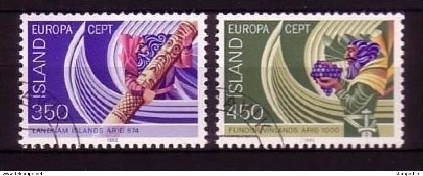 ISLAND MI-NR. 578-579 GESTEMPELT(USED) EUROPA 1982 HISTORISCHE EREIGNISSE - 1982