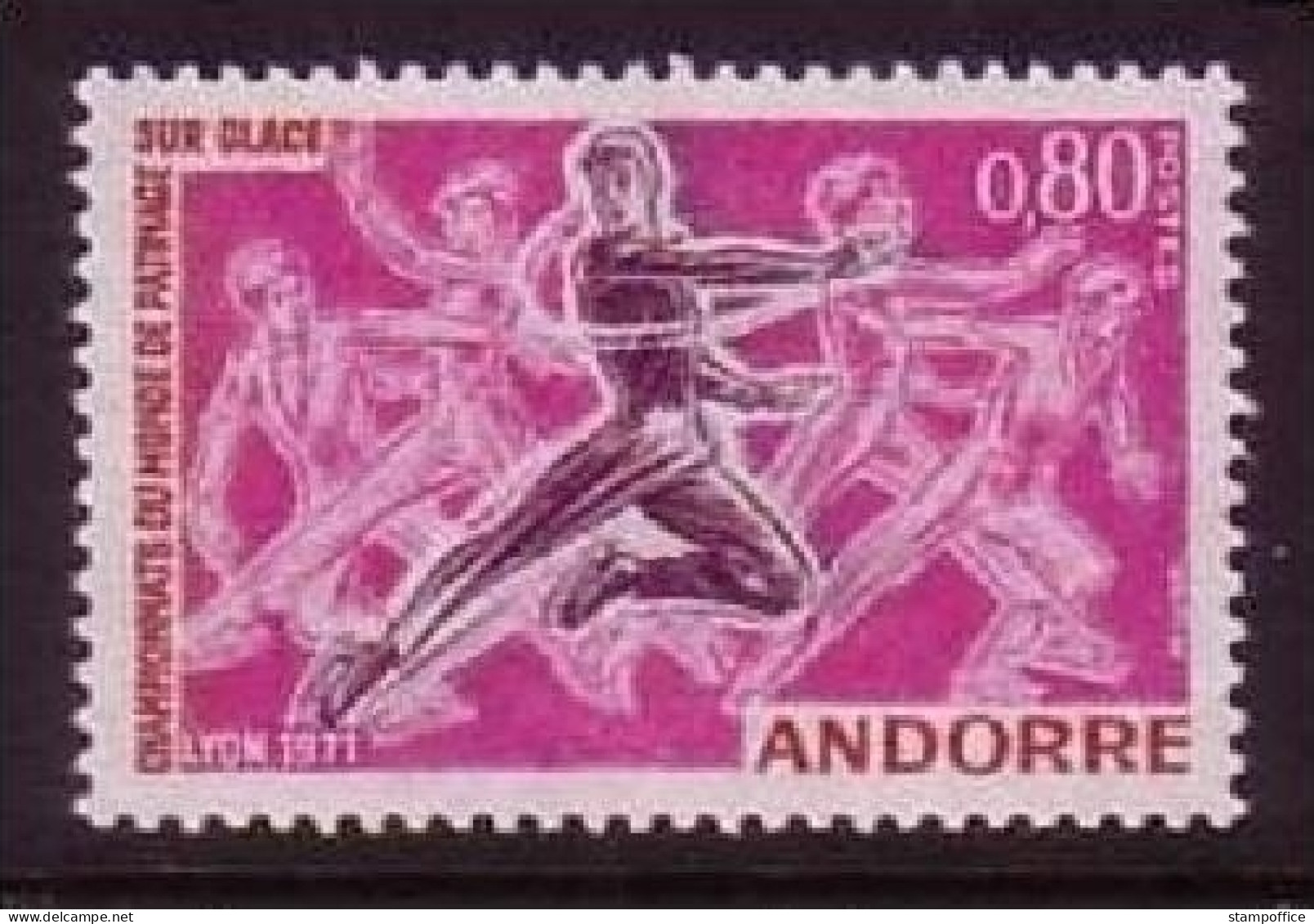 ANDORRA FRANZÖSISCH MI-NR. 229 POSTFRISCH(MINT) EISKUNSTLAUF WM LYON 1971 - Nuevos