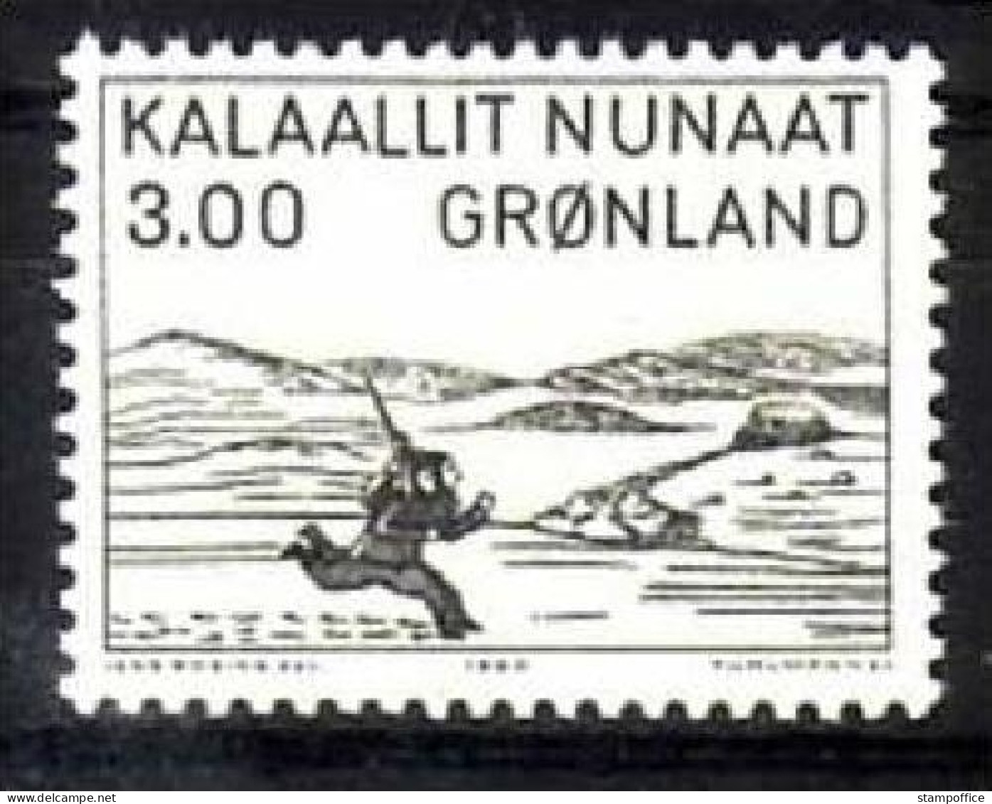 GRÖNLAND MI-NR. 124 POSTFRISCH(MINT) WETTRENNEN AUF DEM EIS - Unused Stamps
