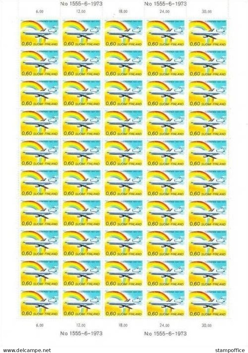 FINNLAND MI-NR.738 POSTFRISCH(MINT) BOGEN(50) DOUGLAS DC 10 - REGENBOGEN - Hojas Completas