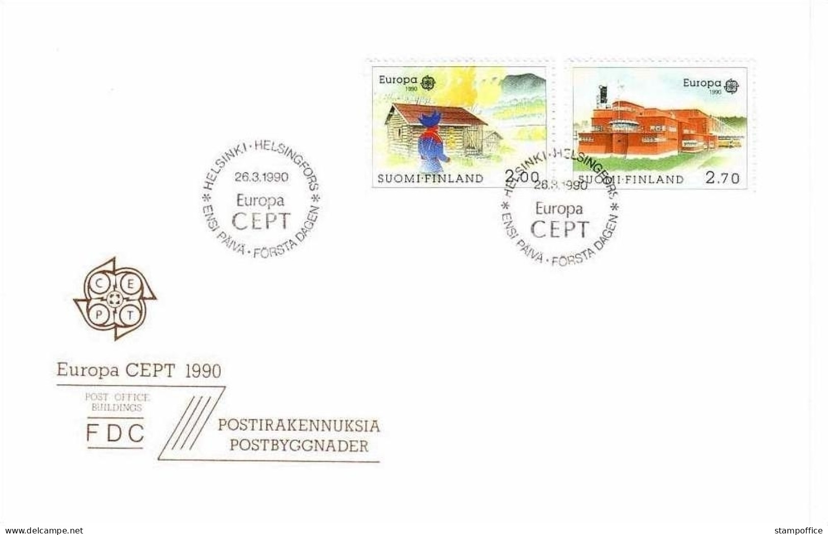 FINNLAND MI-NR. 1108-1109 FDC EUROPA 1990 POSTALISCHE EINRICHTUNG - 1990