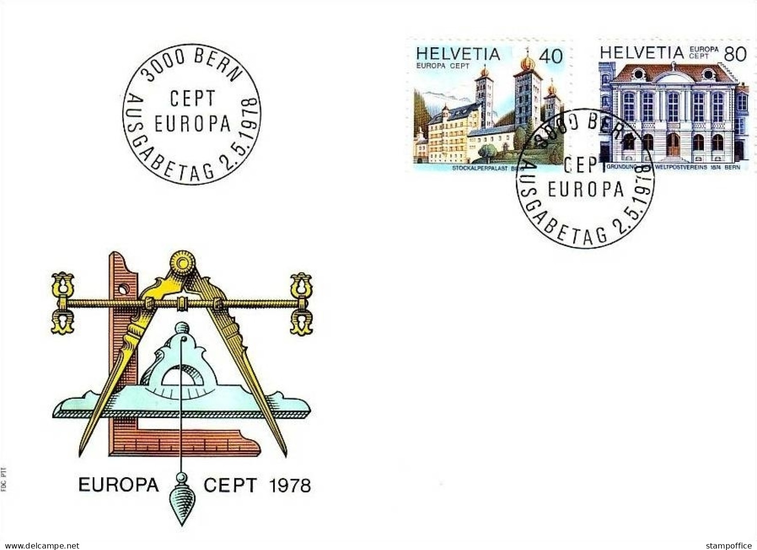 SCHWEIZ MI-NR. 1128-1129 FDC EUROPA 1978 BAUDENKMÄLER - 1978