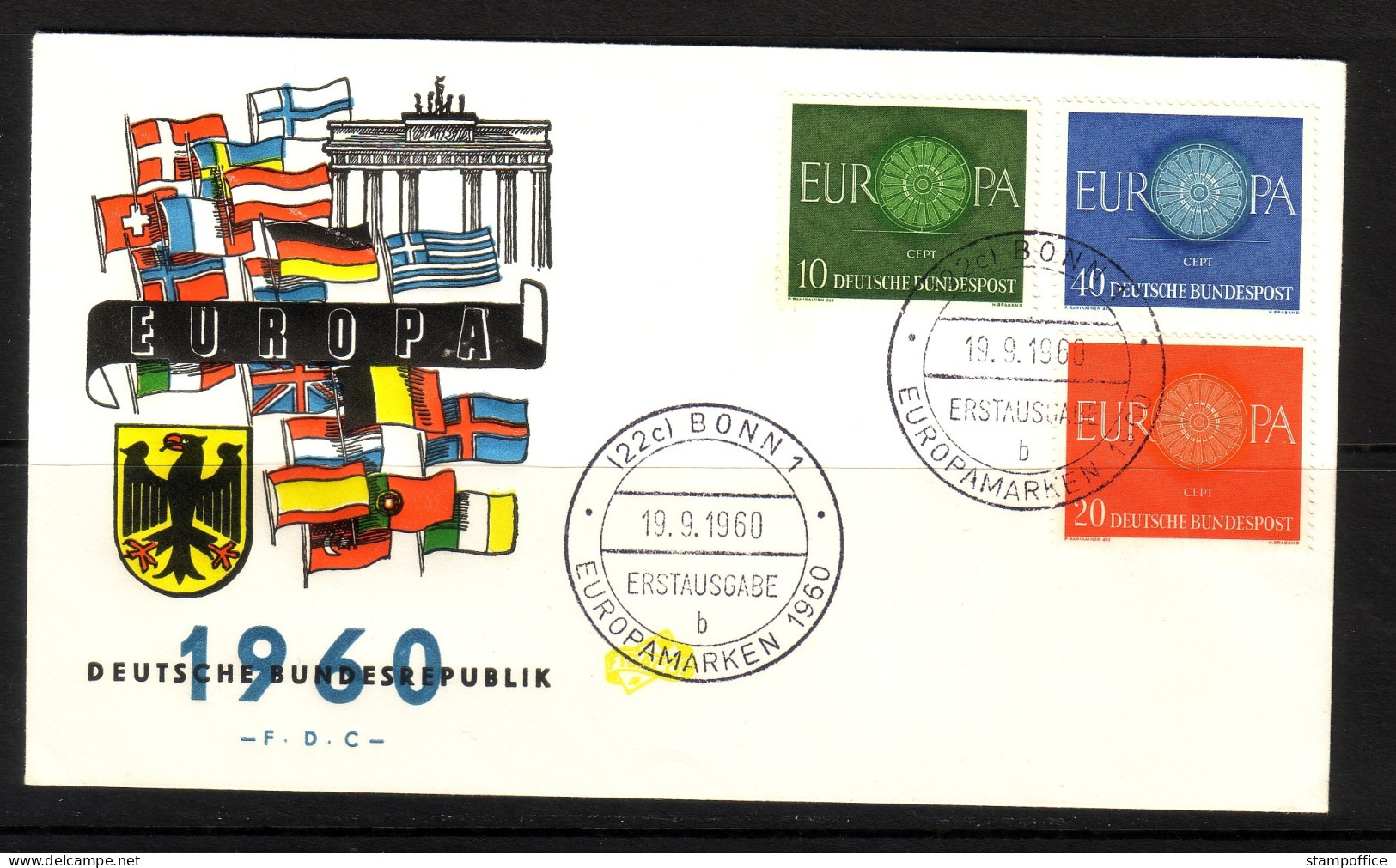 DEUTSCHLAND MI-NR. 337-339 FDC CEPT 1960 WAGENRAD - 1960