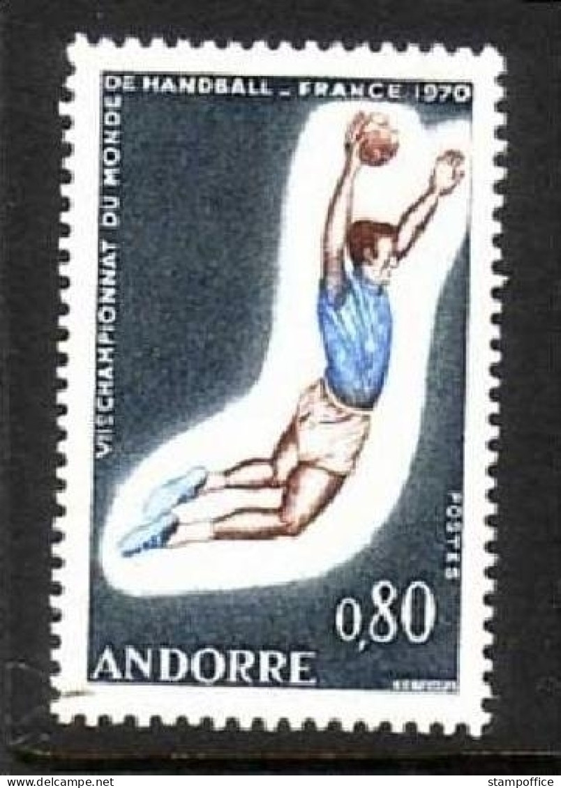 ANDORRA FRANZÖSISCH MI-NR. 221 POSTFRISCH(MINT) HANDBALL WM 1970 - Nuevos