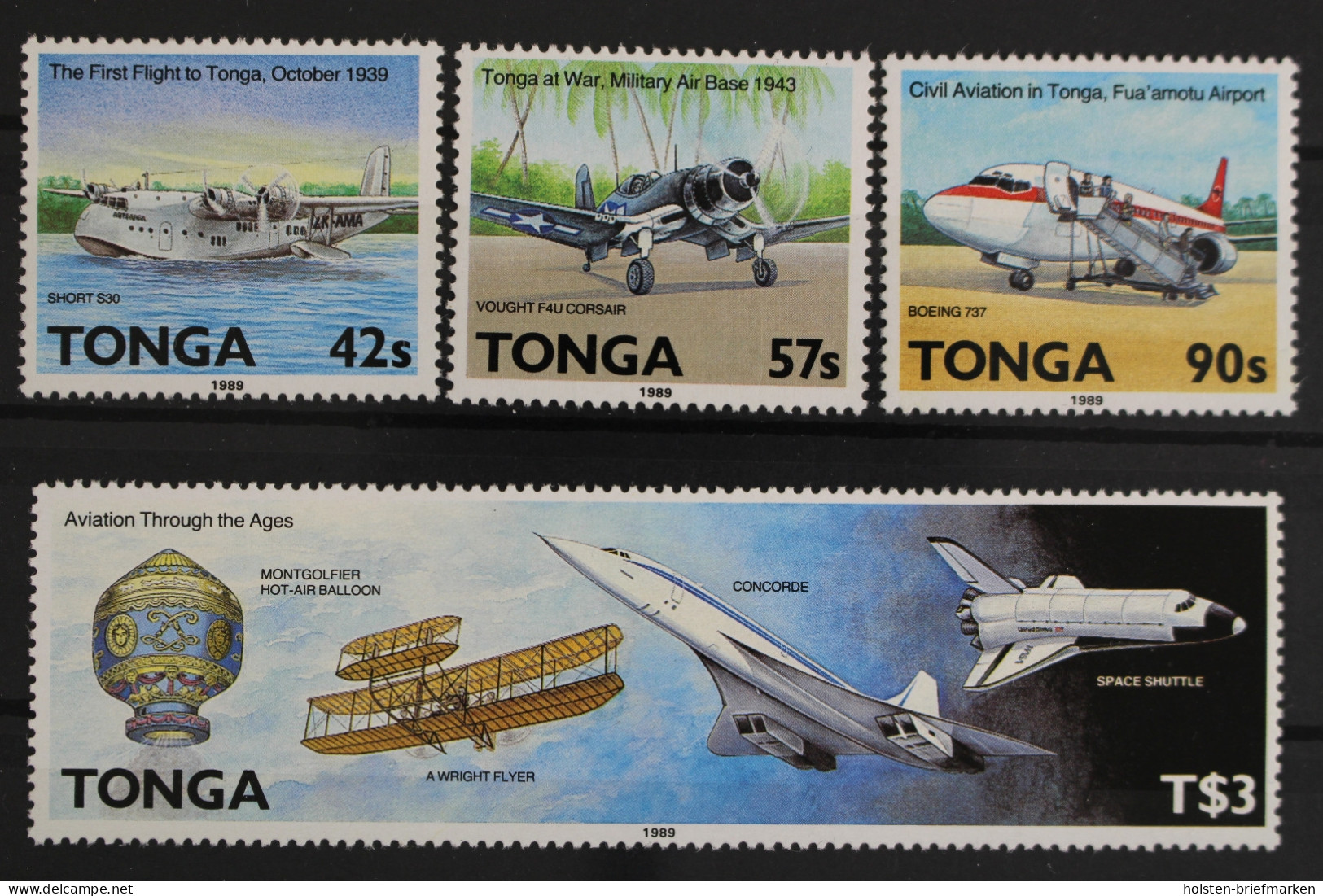 Tonga, Flugzeuge, MiNr. 1093-1096, Postfrisch - Tonga (1970-...)