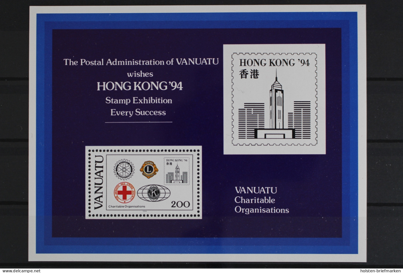 Vanuatu, MiNr. Block 21, Hong Kong, Embleme, Postfrisch - Vanuatu (1980-...)