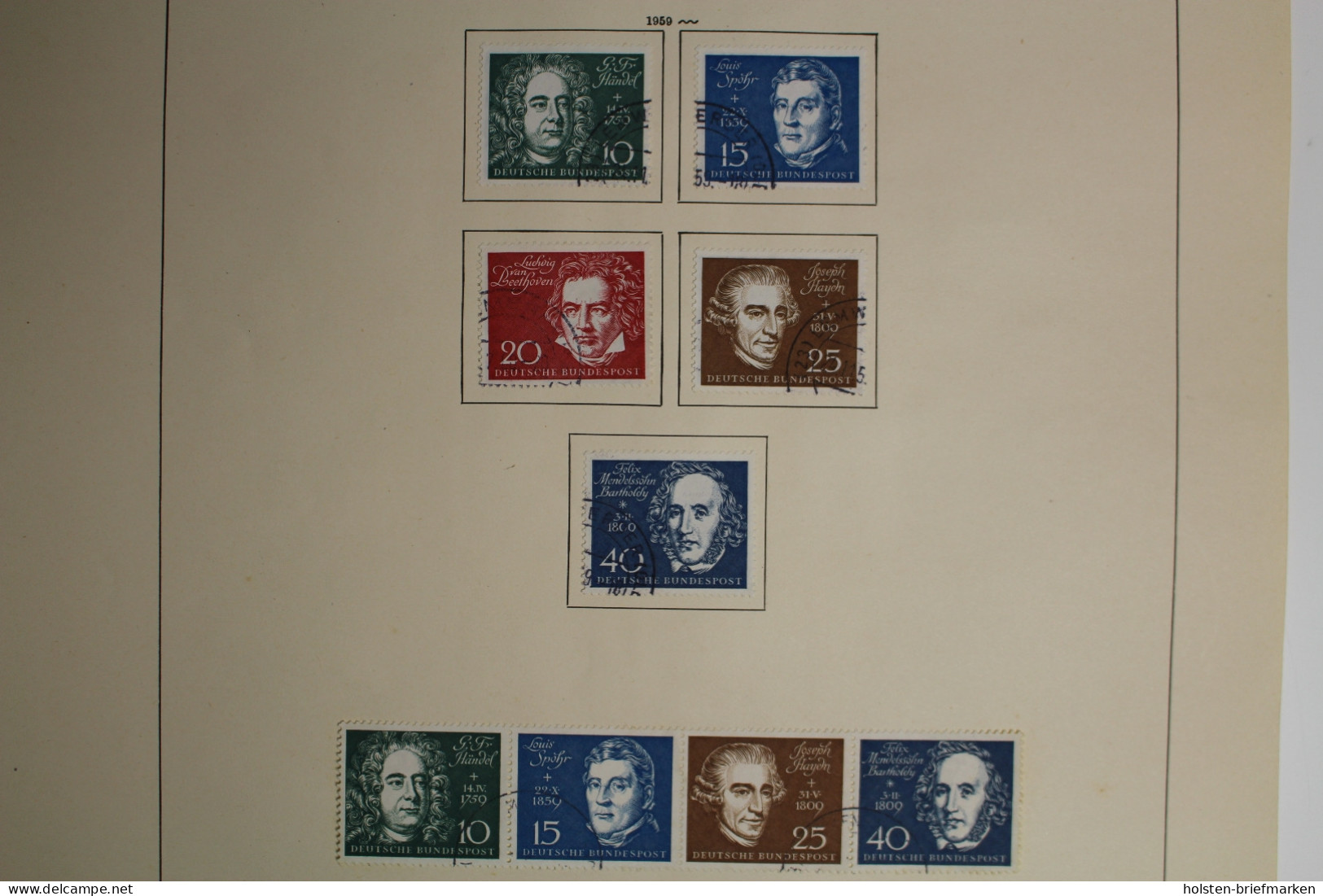 Deutschland (BRD) 1951-1959, gestempelte Sammlung