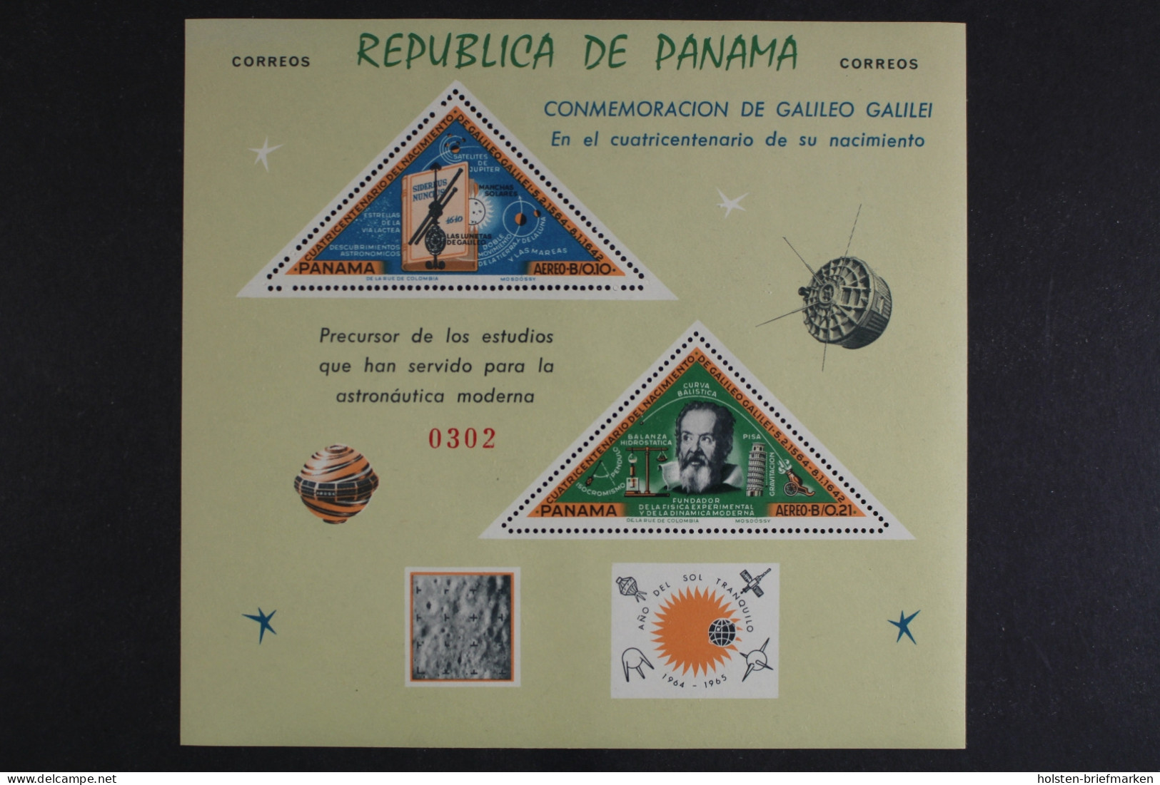 Panama, MiNr. Block 36, Galileo Galilei, Postfrisch - Panamá