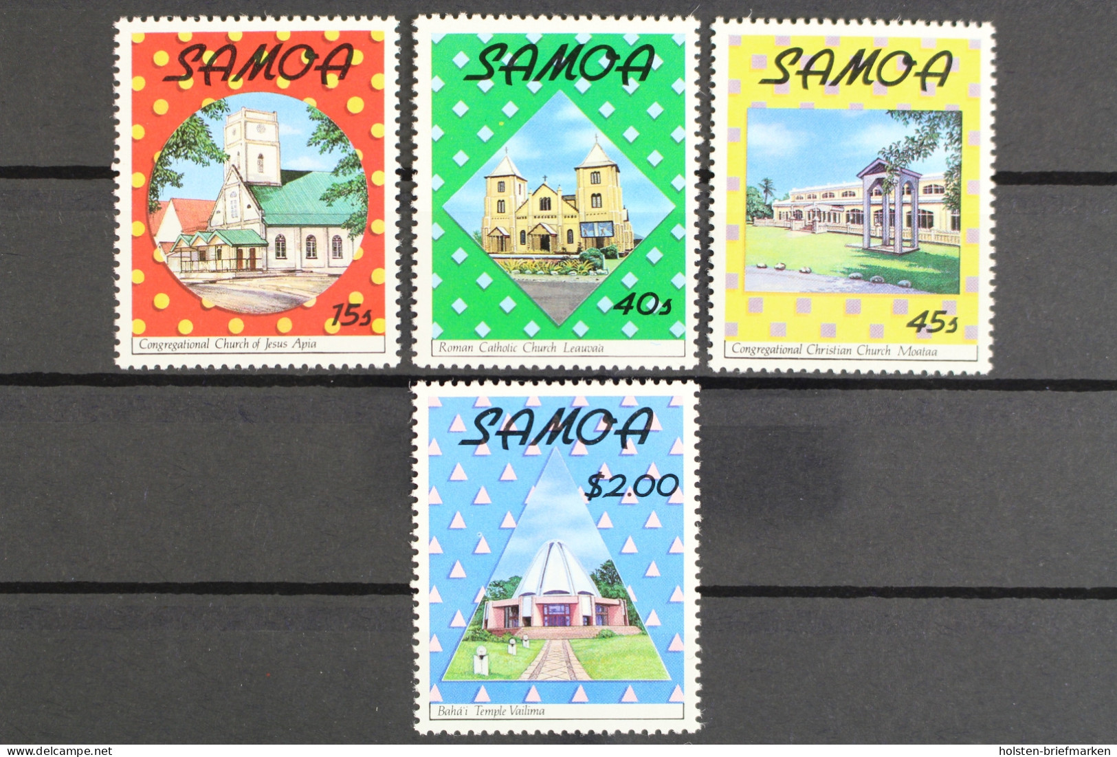 Samoa, MiNr. 665-668, Weihnachten, Kirchen, Postfrisch - Samoa