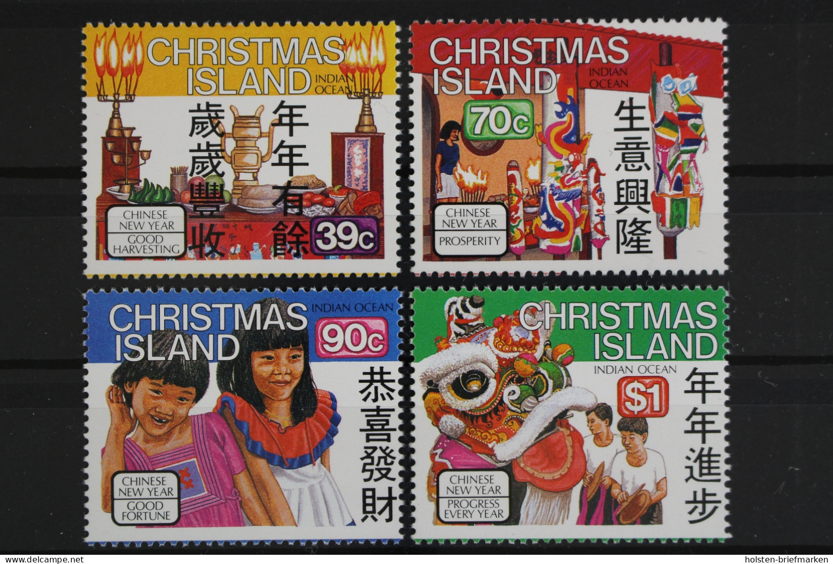 Weihnachtsinseln, MiNr. 270-273, Jahr Der Schlange, Postfrisch - Christmas Island