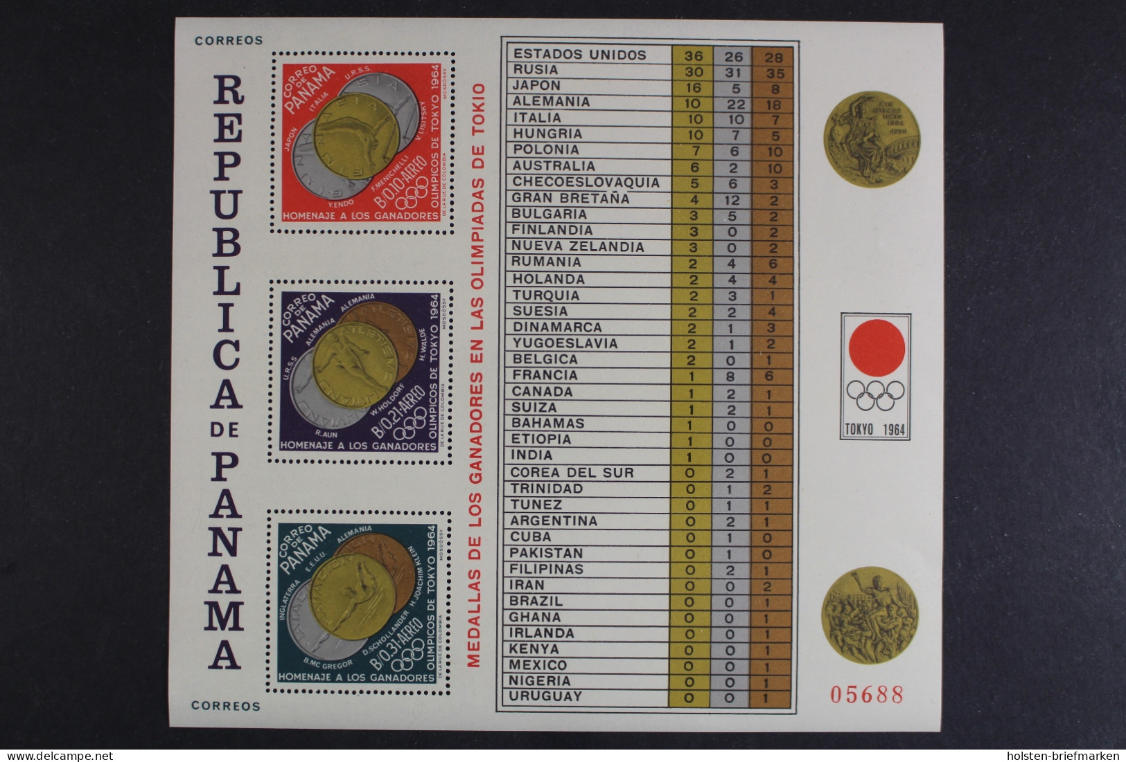 Panama, MiNr. Block 31 A, Tokio 1964, Postfrisch - Panama