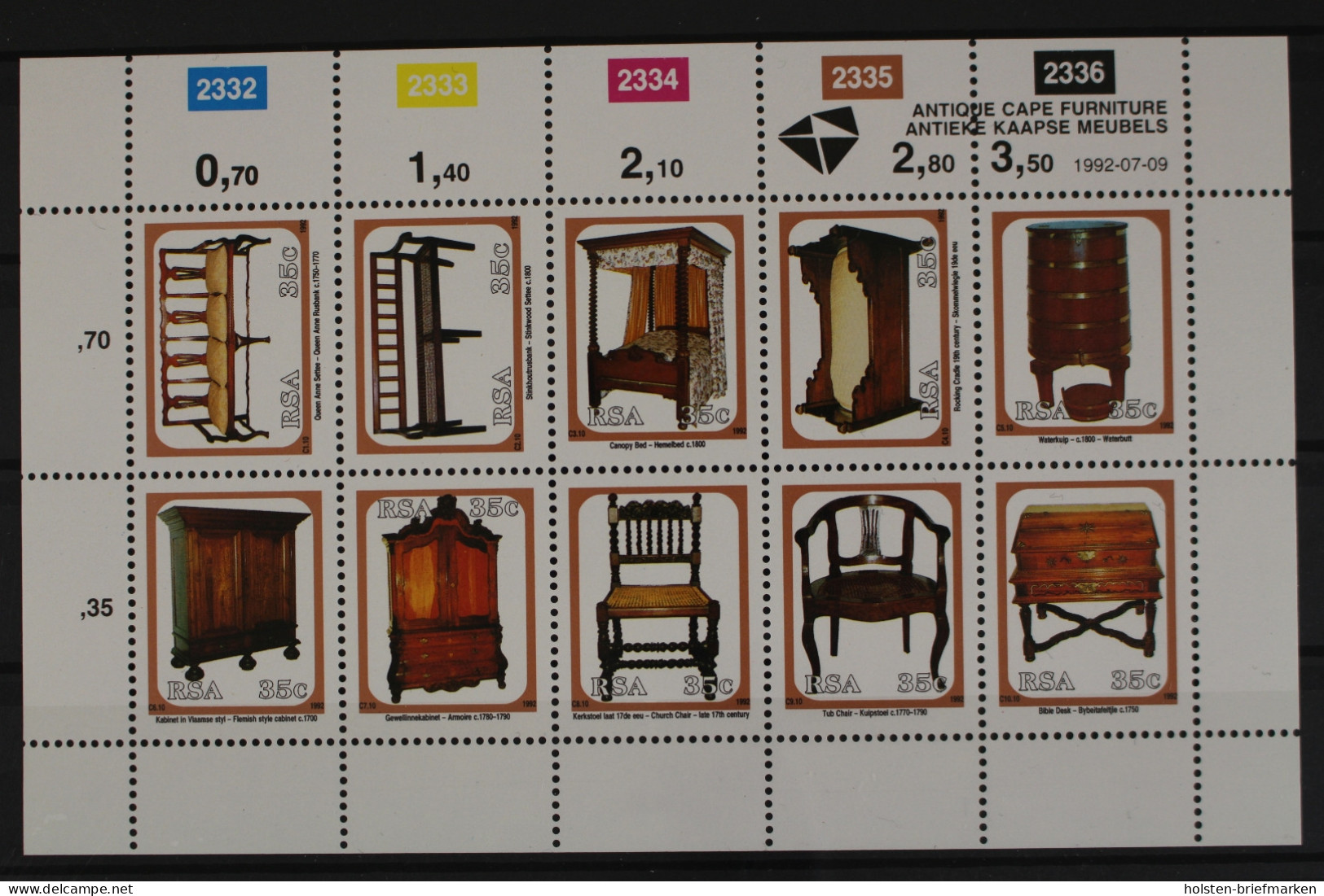 Südafrika, MiNr. 845-854, Kleinbogen, Postfrisch - Andere & Zonder Classificatie