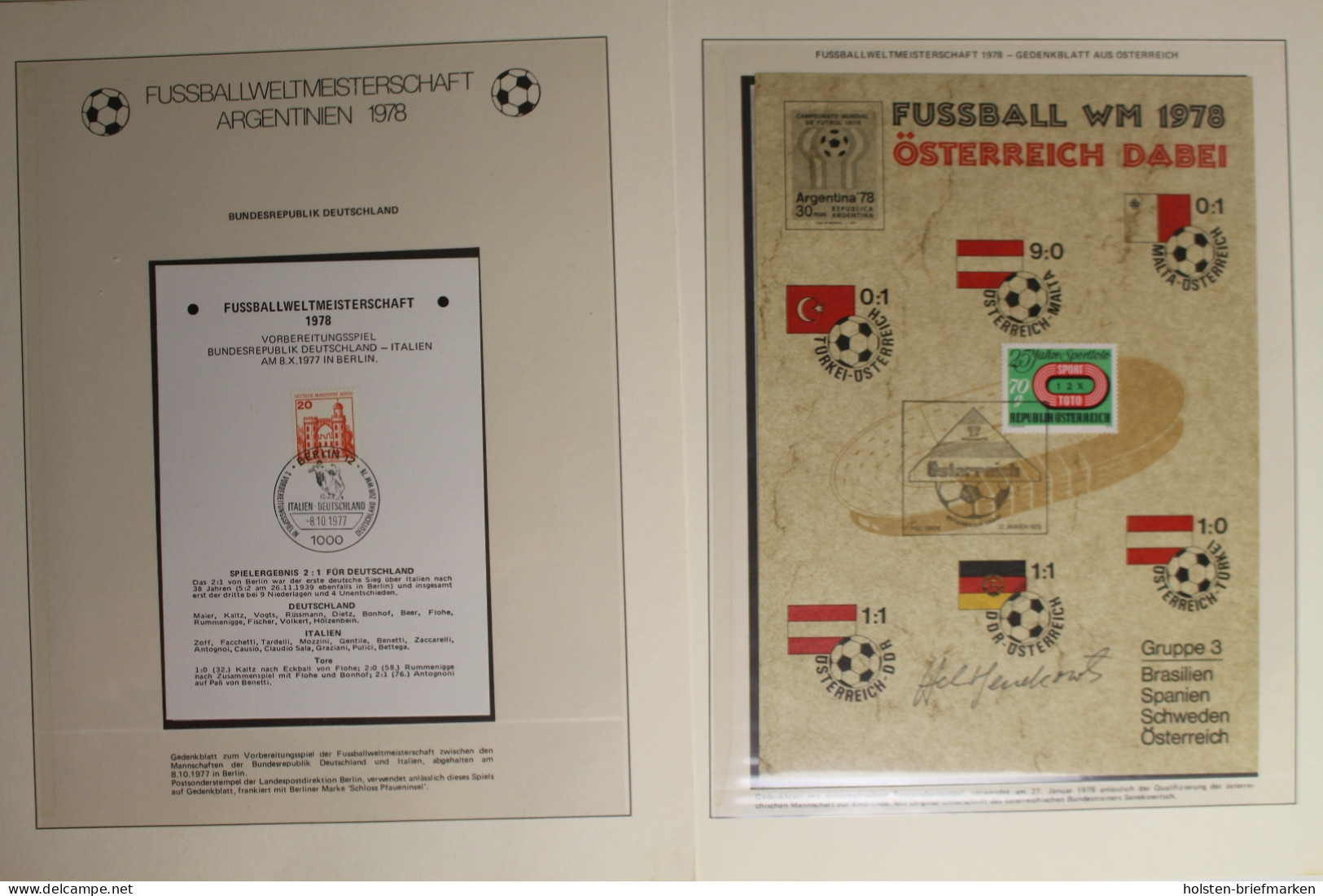 Fussballweltmeisterschaft Argentinien 1978, Im Lindner Vordruck - Sammlungen (im Alben)