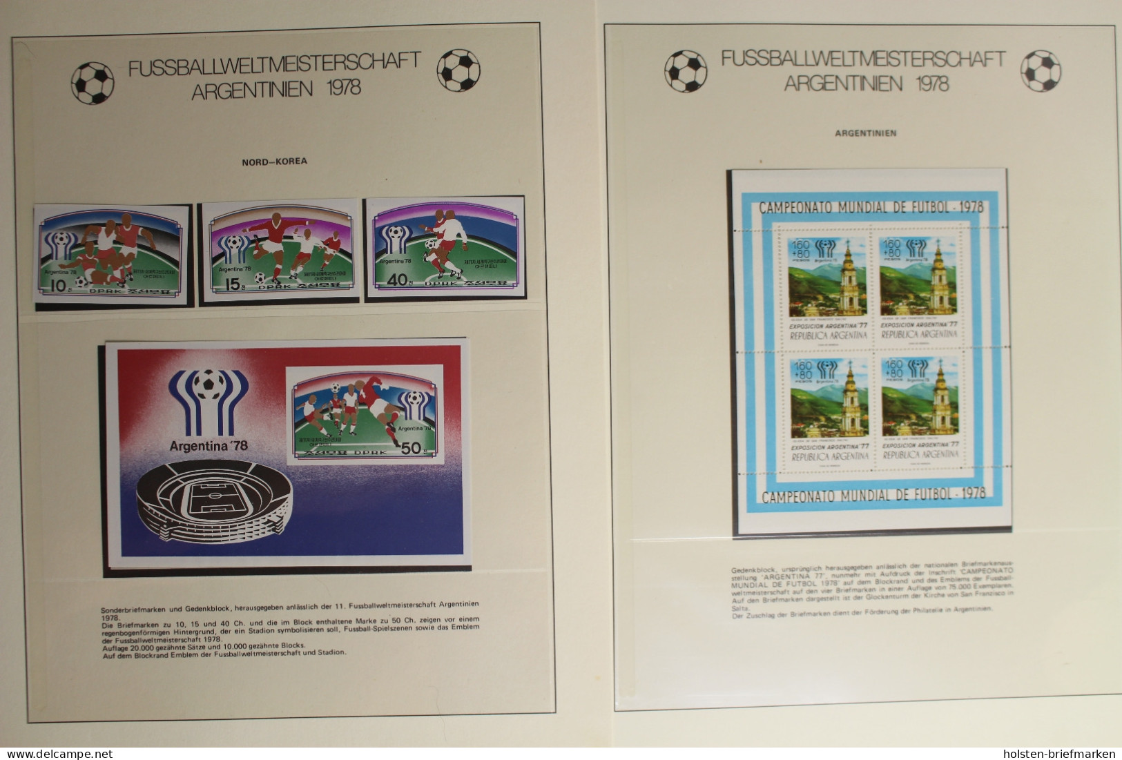 Fussballweltmeisterschaft Argentinien 1978, im Lindner Vordruck