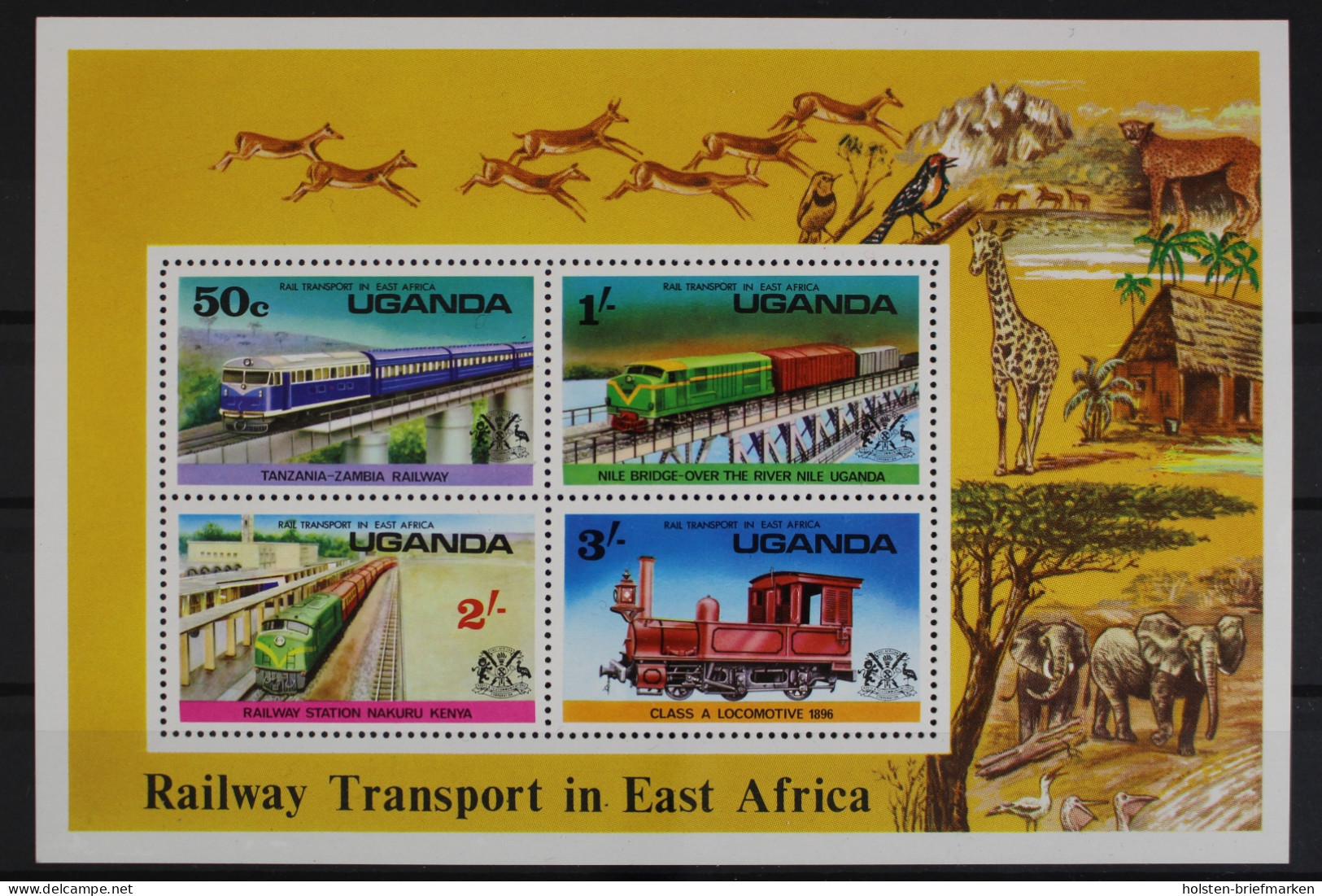 Uganda, MiNr. Block 3. Eisenbahn, Postfrisch - Uganda (1962-...)