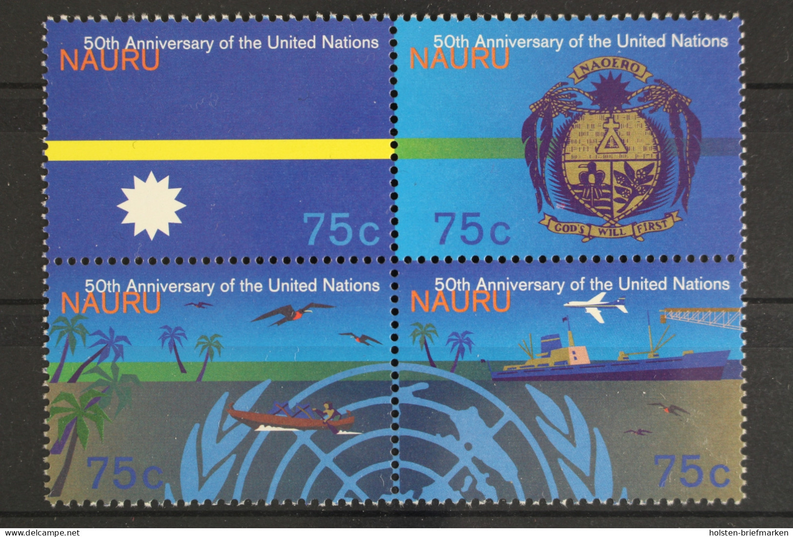 Nauru, MiNr. 410-413, Viererblock, Postfrisch - Nauru
