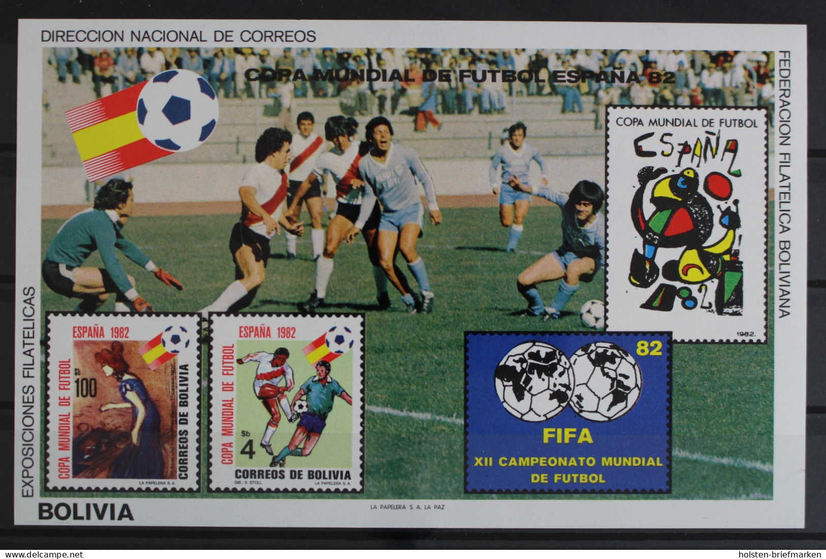 Bolivien, MiNr. Block 125, Fußball WM 1982, Postfrisch - Bolivia