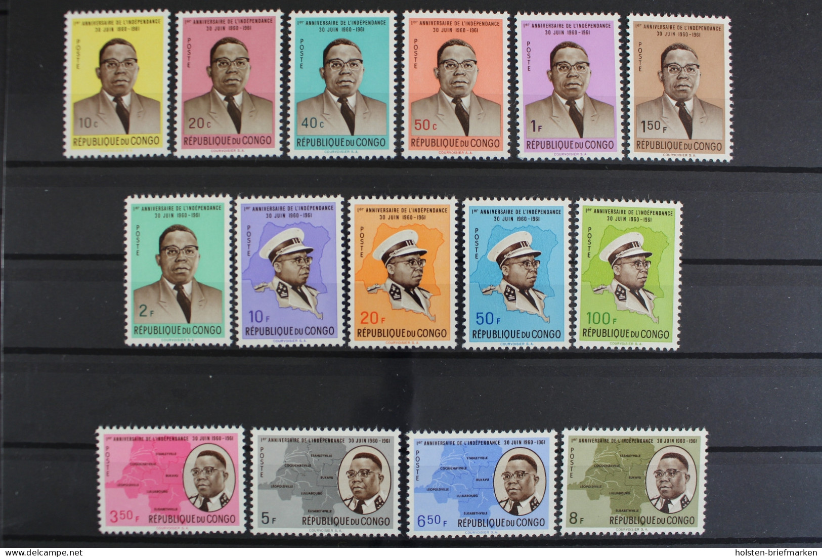 Kongo (Kinshasa), MiNr. 59-73, Postfrisch - Mint/hinged