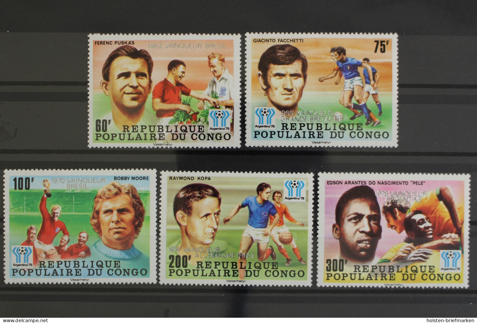Kongo-Brazzaville, MiNr. 662-666 A, Fußball WM 1978, Postfrisch - Sonstige & Ohne Zuordnung