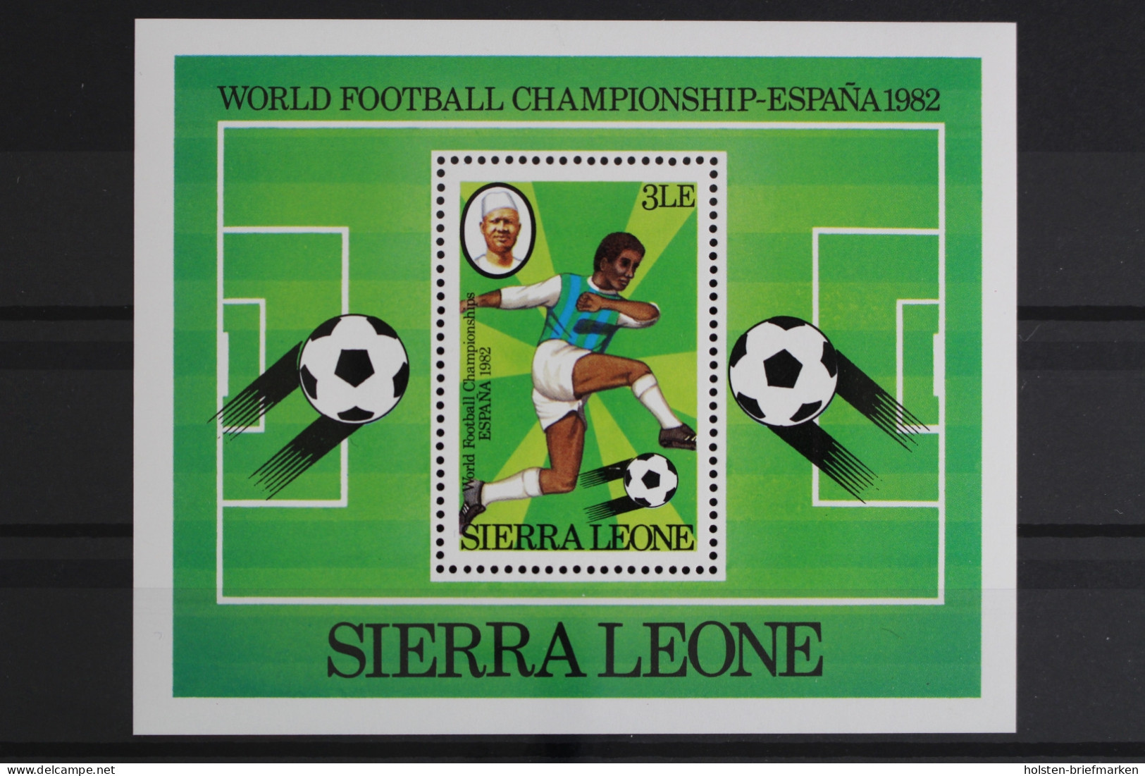 Sierra Leone, MiNr. Block 8, Fußball WM 1982, Postfrisch - Sierra Leone (1961-...)