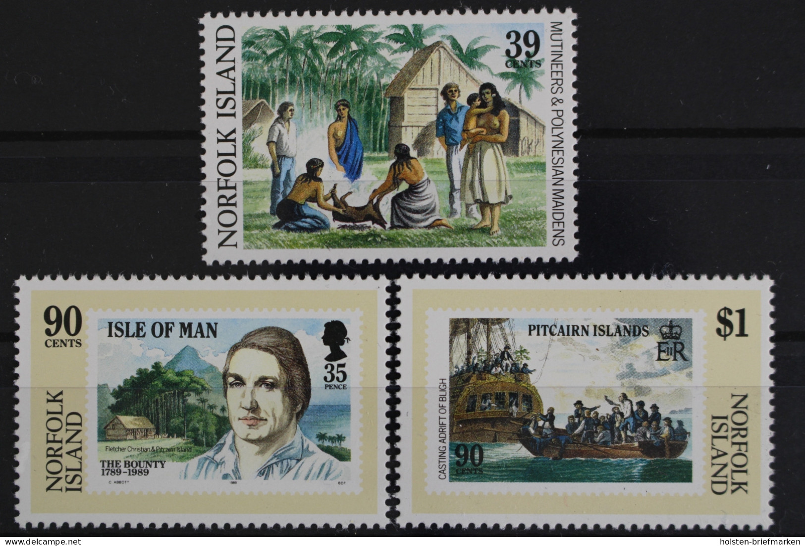 Norfolk-Inseln, MiNr. 459-461, Bounty, Postfrisch - Ile Norfolk