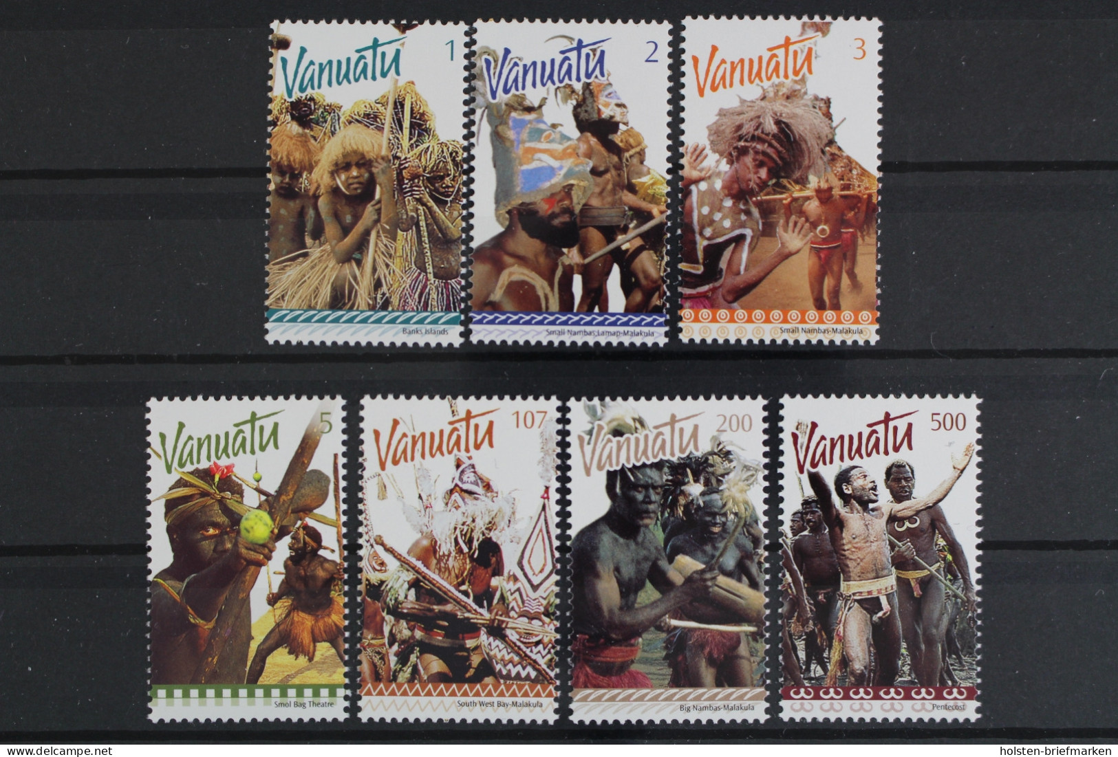 Vanuatu, MiNr. 1085-1091, Traditionelle Tänze, Postfrisch - Vanuatu (1980-...)