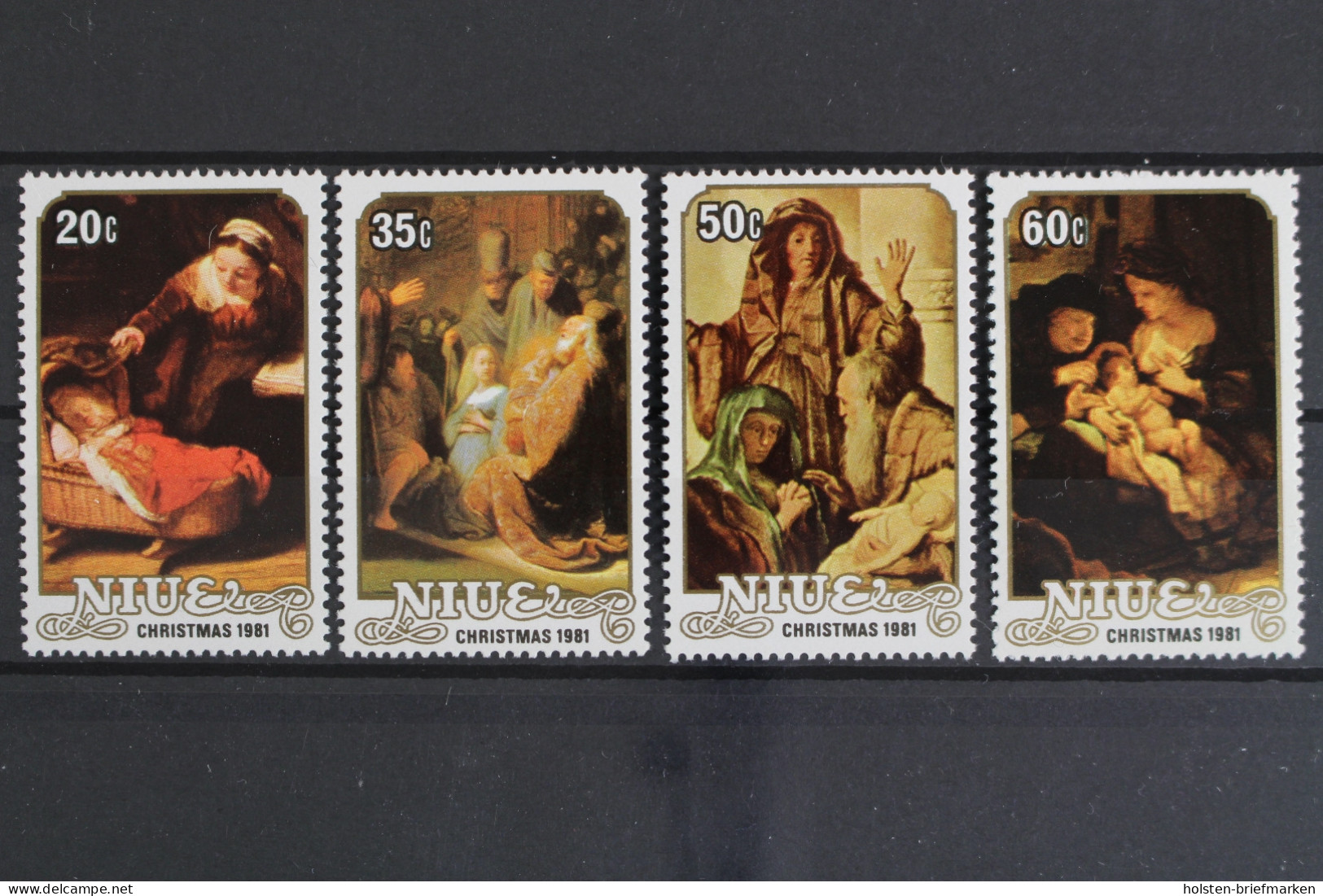 Niue, MiNr. 448-451, Weihnachten, Rembrandt, Postfrisch - Niue