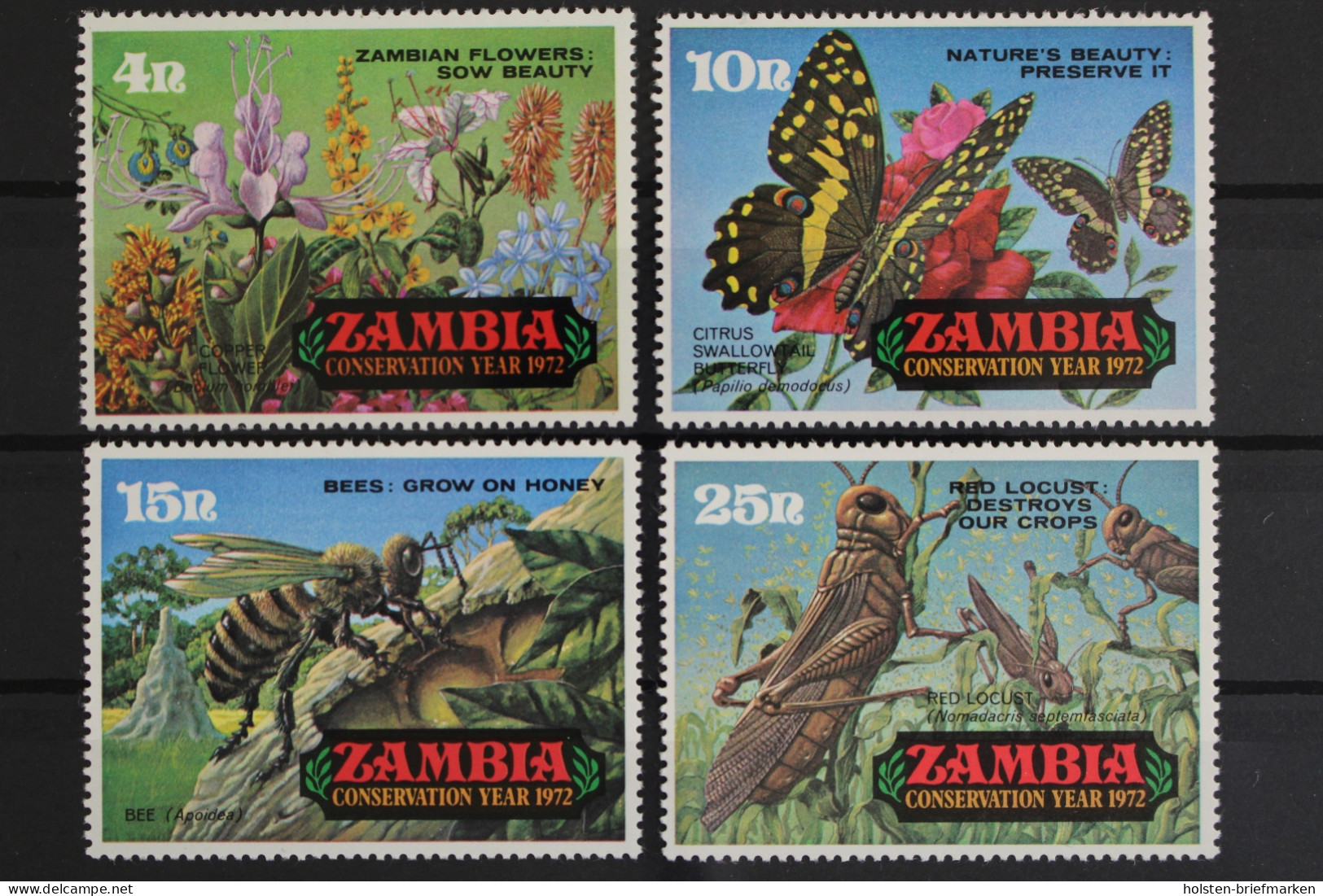 Sambia, MiNr. 89-92, Bienen, Postfrisch - Otros - África