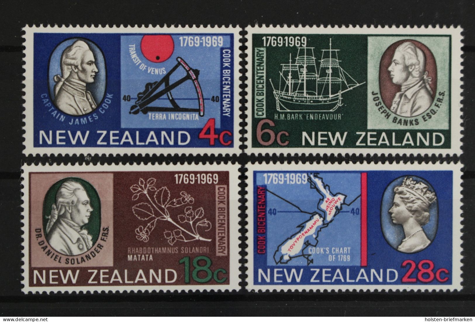 Neuseeland, MiNr. 510-513, James Cook, Postfrisch - Other & Unclassified
