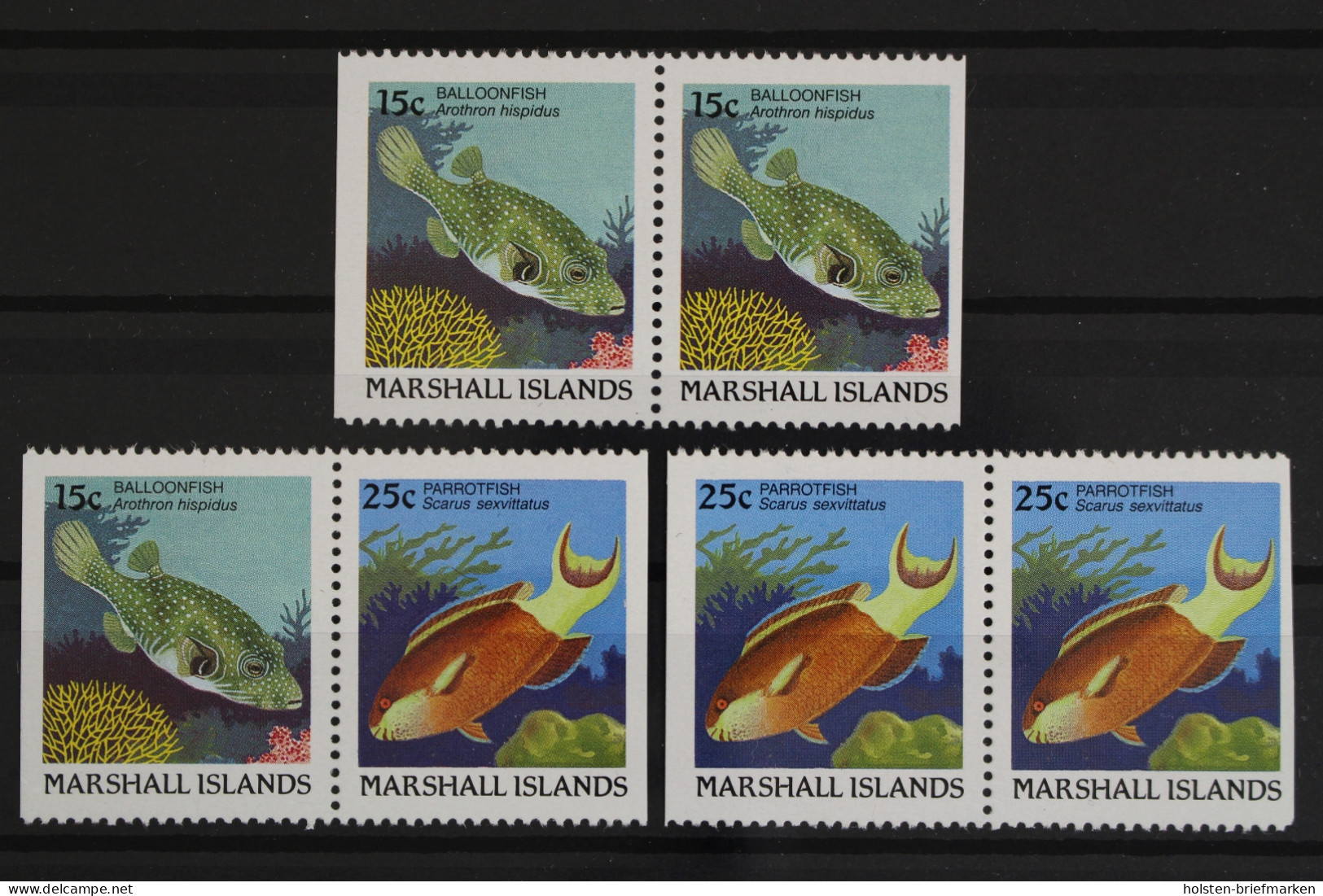 Marshall-Inseln, MiNr. 172 + 173 D, 6 Werte, Postfrisch - Marshall Islands