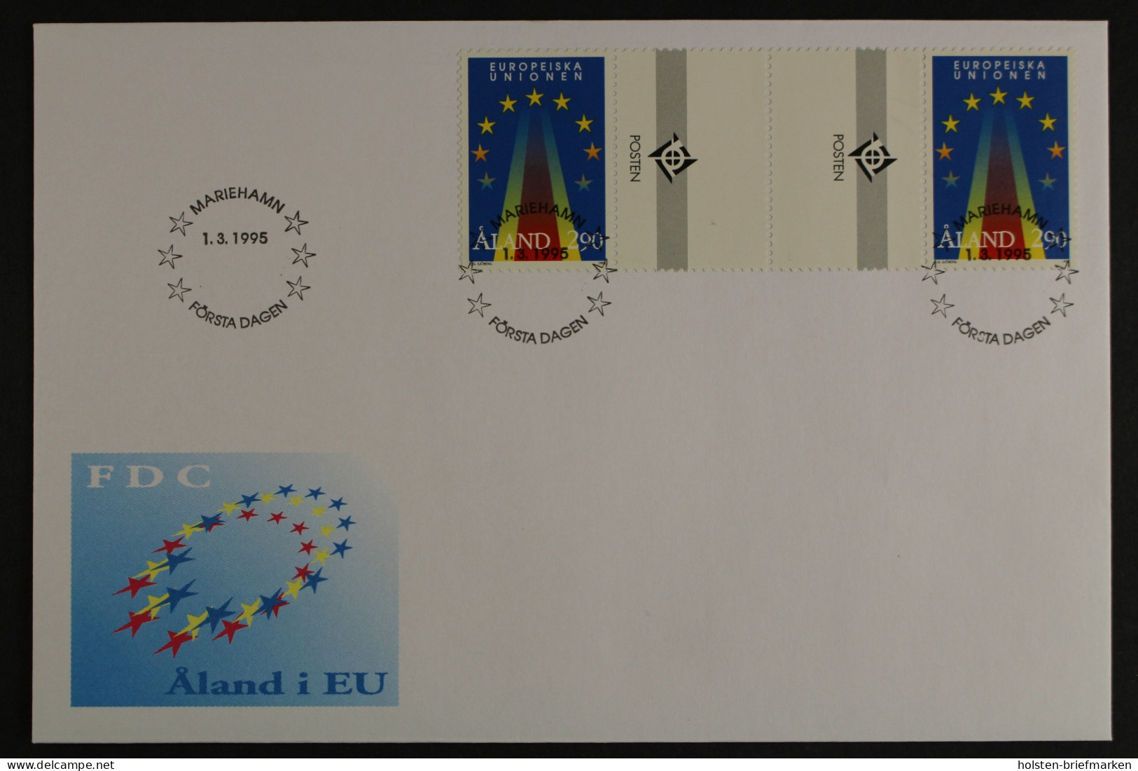 Aland, MiNr. 99, Zwischenstegpaar, FDC - Aland