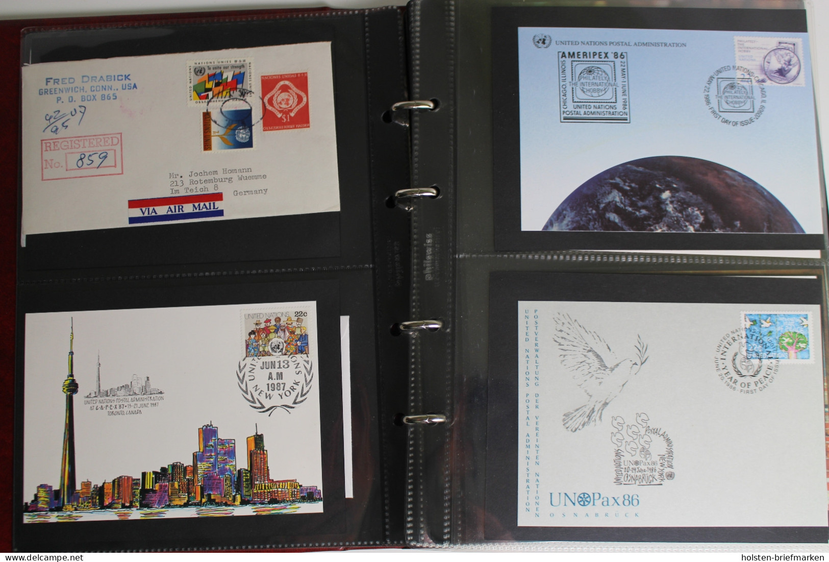 Vereinte Nationen New York, FDC, Maximumkarten Etc., 2 Alben Voll Material - Collections (en Albums)