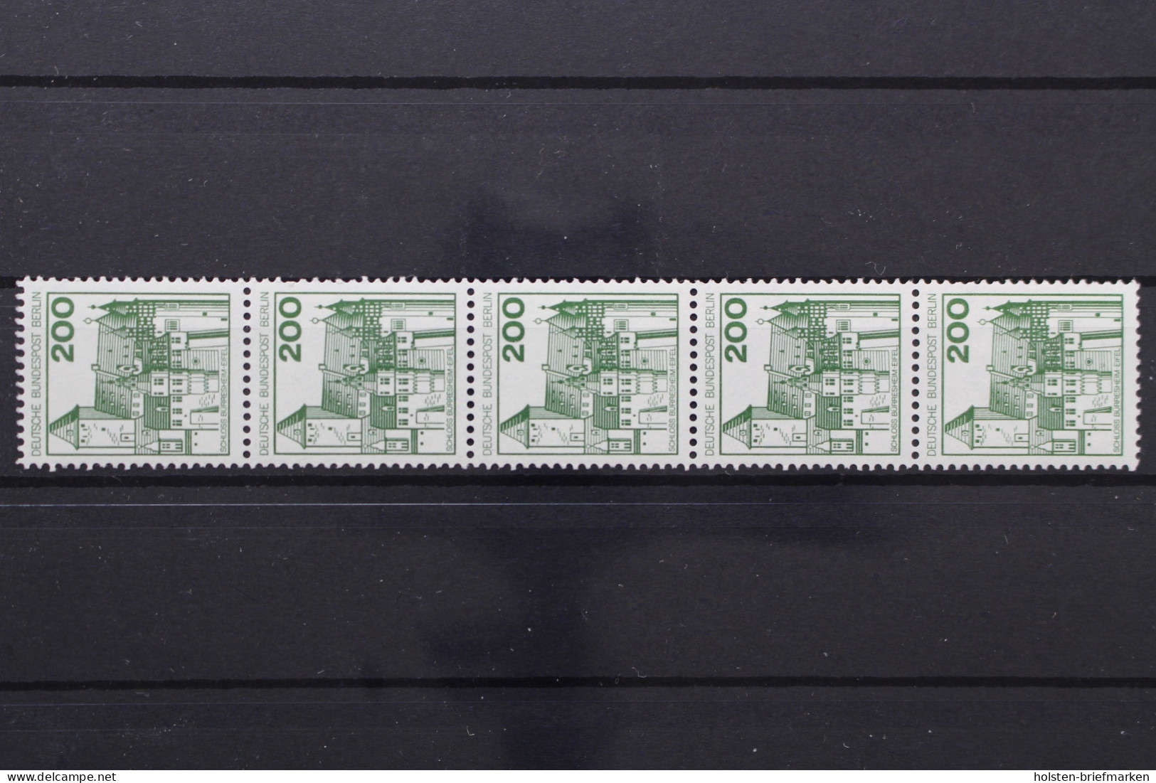 Berlin, MiNr. 540 R, Fünferstreifen Mit ZN 015, Postfrisch - Rollenmarken
