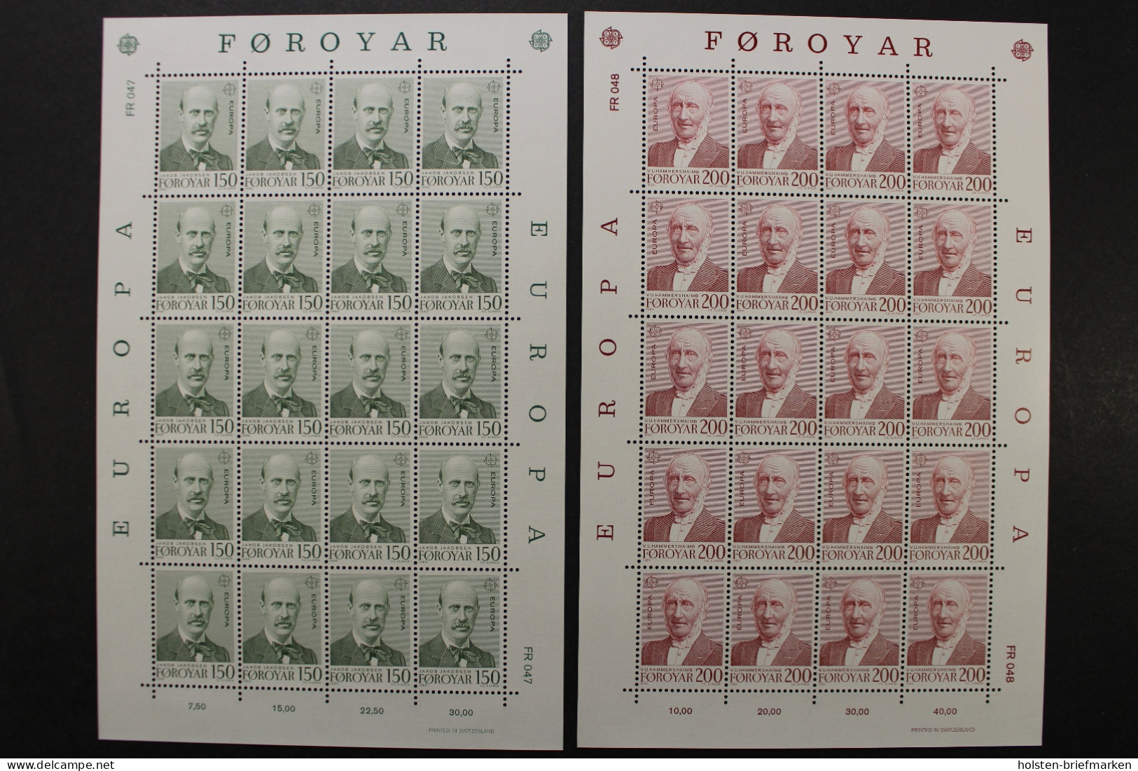 Färöer, MiNr. 53-54, Kleinbögen, Postfrisch - Färöer Inseln