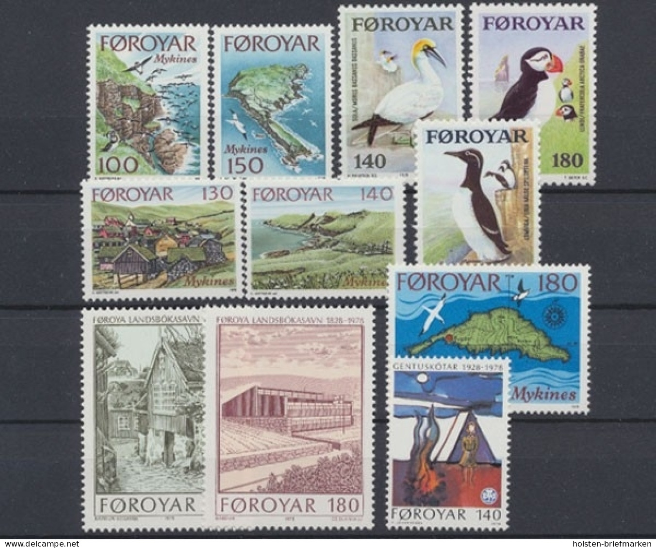 Färöer, MiNr. 31-41, Jahrgang 1978, Postfrisch - Färöer Inseln
