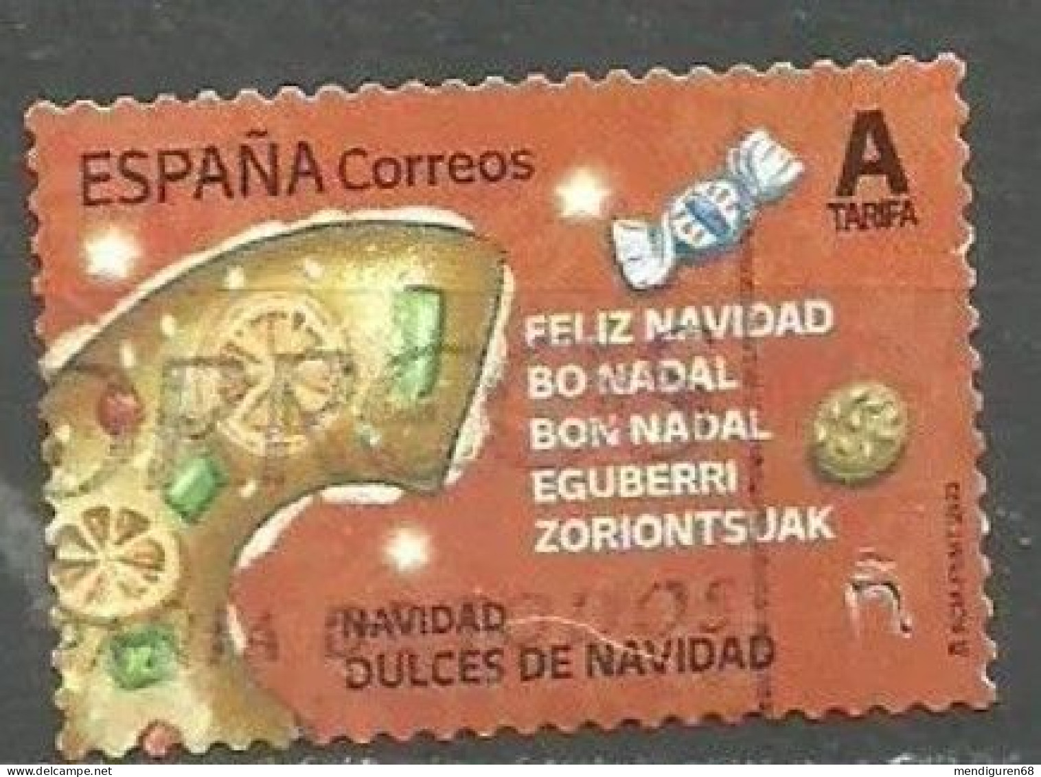 ESPAGNE SPANIEN SPAIN ESPAÑA 2023 CHRISTMAS CANDIES DULCES DE NAVIDAD USED ED 5710 - Oblitérés