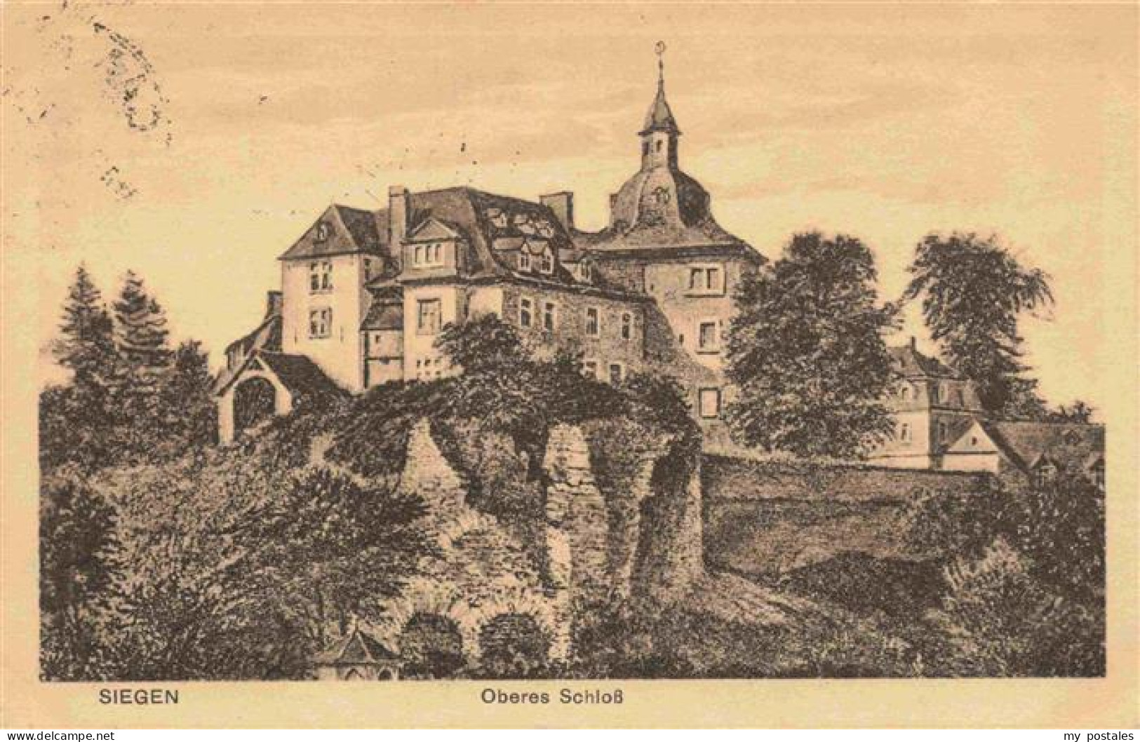 73968350 SIEGEN__Westfalen Oberes Schloss Kuenstlerkarte - Siegen