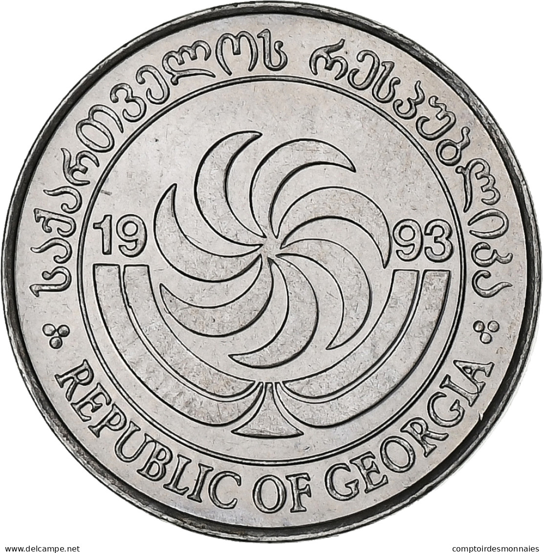 Géorgie, 2 Thetri, 1993, Acier Inoxydable, SPL, KM:77 - Georgien