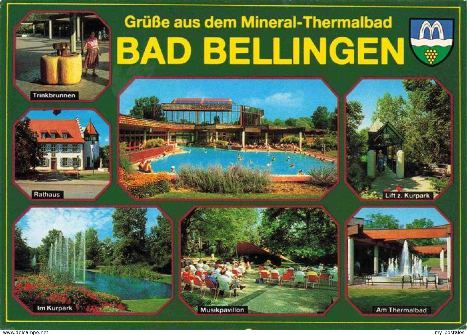 73968281 Bad_Bellingen Mineral-Thermalbad Trinkbrunnen Rathaus Kurpark Musikpavi - Bad Bellingen